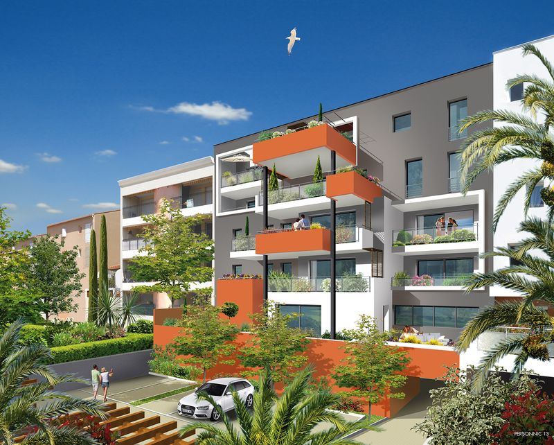 Parc Avenue : Résidence neuve de 13 appartements de grand standing en accession libre proche du parc Olbius Riquier et de la ville à Hyères dans le Var